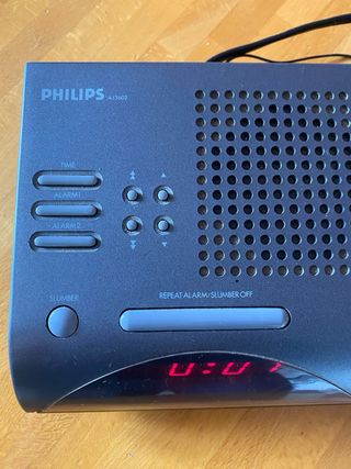 Radio Despertador Philips Negro