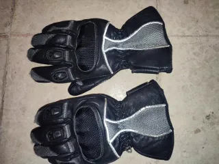 Guantes Moto Cuero Refuerzo Nudillo
