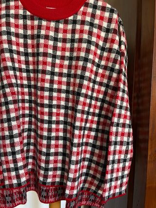 Jersey cuadros rojo y negro