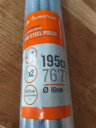 2 Postes Acero Quechua 195cm