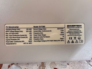 2 Microinversores Envertech EVT-360