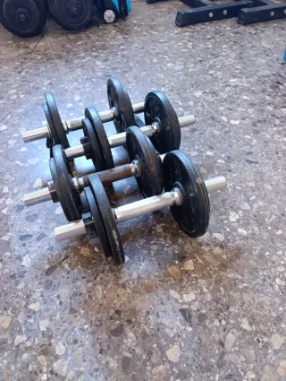 Barrette per palestra a casa e dischi