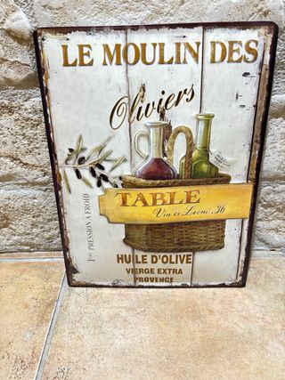 Targa vintage Le Moulin des Oliviers
