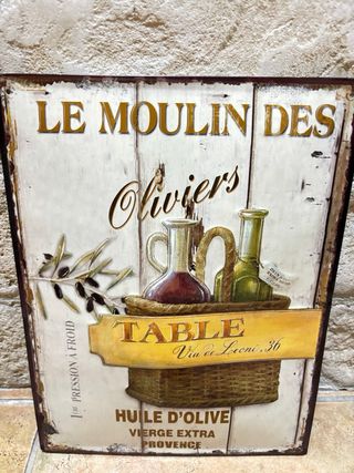 Targa vintage Le Moulin des Oliviers