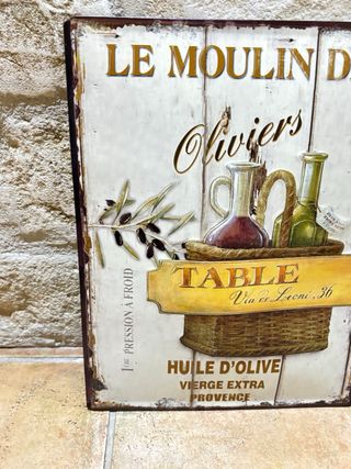 Targa vintage Le Moulin des Oliviers