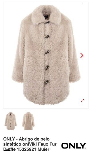 Abrigo pelo sintético Only talla M