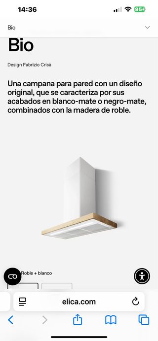 Campaña Elica BIO Roble + blanco