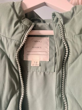 Abrigo acolchado verde 122-128 cm