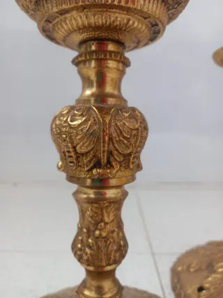 Candelabros de Bronce Dorados