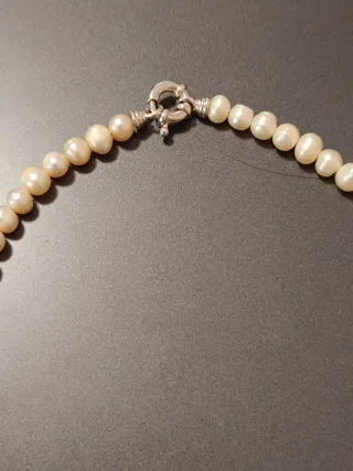 Collar Perlas Río y Plata Flor