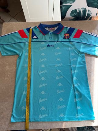 Maglietta Polo Kappa Barcellona Vintage Azzurra