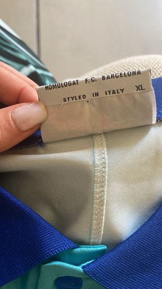 Maglietta Polo Kappa Barcellona Vintage Azzurra