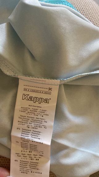 Maglietta Polo Kappa Barcellona Vintage Azzurra