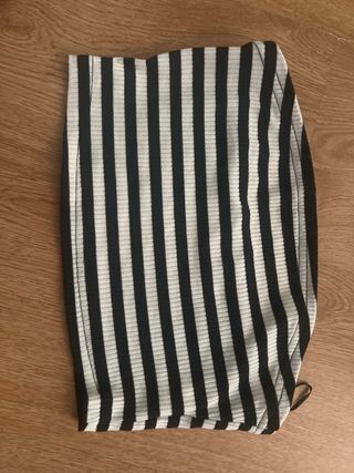 2 tops rayas ,1 top blanco ,conjunto de top-falda