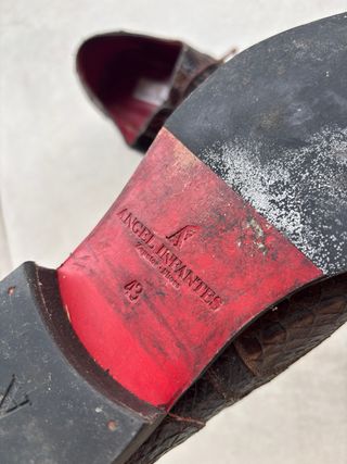 Zapatos de piel de serpiente marrones