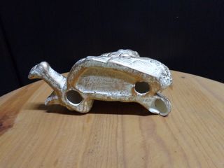 Anjo Dourado Deitado Cerâmica