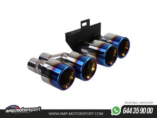 DIFUSOR TRASERO LOOK M5 EN NEGRO BRILLANTE PARA BMW SERIE 5 F10/F11 + COLAS TITANIO