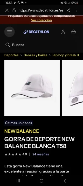 Gorra New Balance Blanca T58