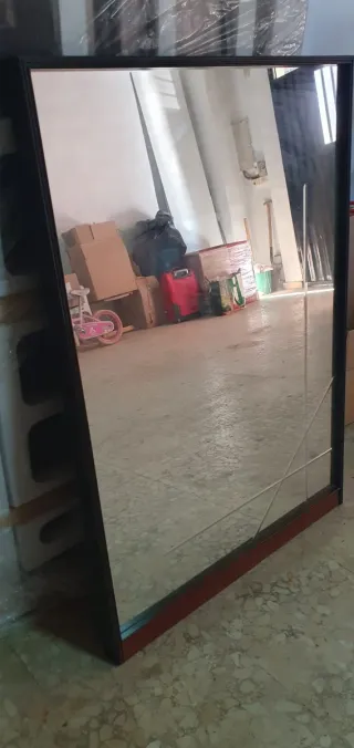Espejo grande madera y cristal
