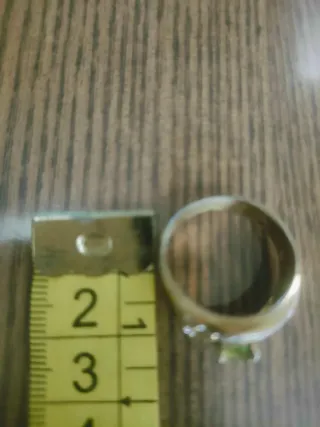 Anello vintage argento 800 con pietra verde