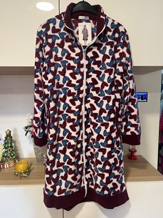 Vestaglia donna pile taglia M cuori