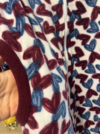 Vestaglia donna pile taglia M cuori