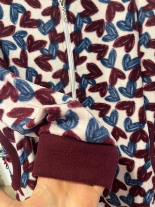 Vestaglia donna pile taglia M cuori