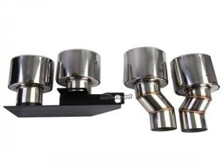 DIFUSOR TRASERO EN NEGRO BRILLANTE PARA BMW SERIE 5 F10/F11 + COLAS CROMO