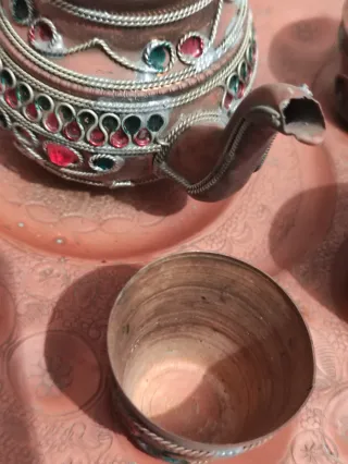 Tetera Marroquí Vintage con Vasos