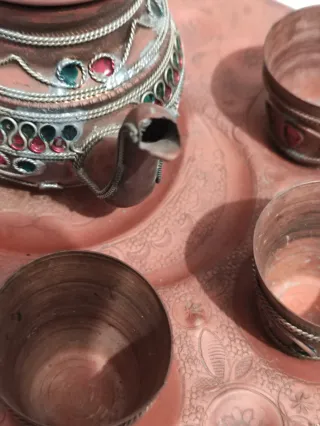 Tetera Marroquí Vintage con Vasos