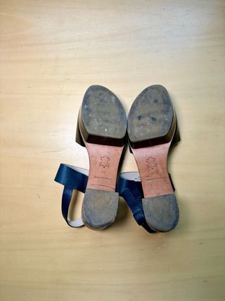 Sandalias piel azul marino T38