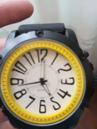 Reloj Dual Post Acero y Caucho