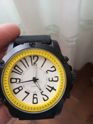 Reloj Dual Post Acero y Caucho