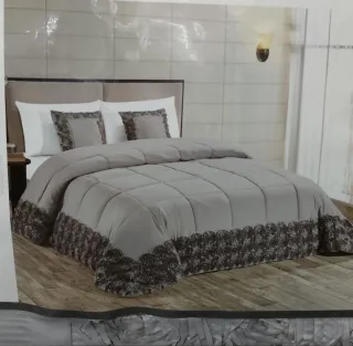 Trapunta 1 posto beige/bianco