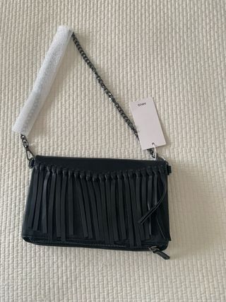 Bolso Mango flecos negro
