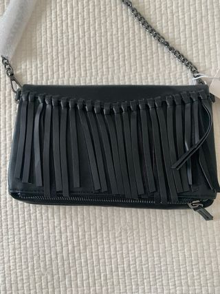 Bolso Mango flecos negro