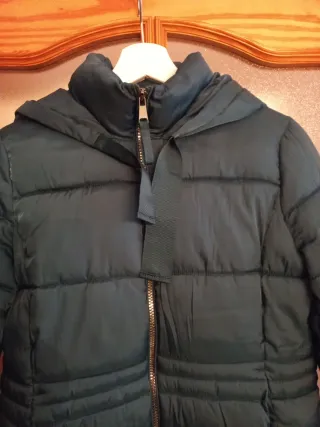 Cazadora acolchada verde botella T.36