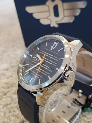 Reloj Police Hombre Original Azul/Plata