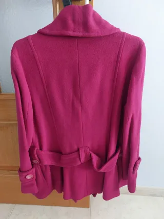Abrigo de paño rosa