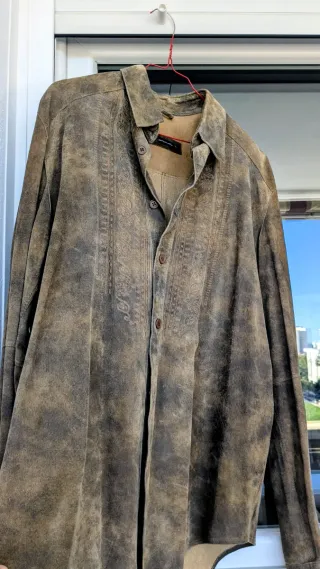 Camisa Ante vintage Caballero Estilo Country.