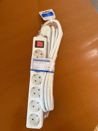 Regleta 6 enchufes con interruptor 5m