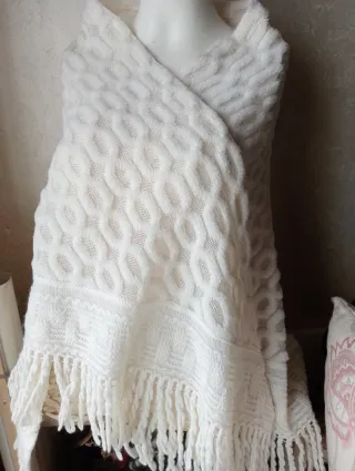 Maxi scialle Lanvin bianco