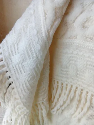 Maxi scialle Lanvin bianco