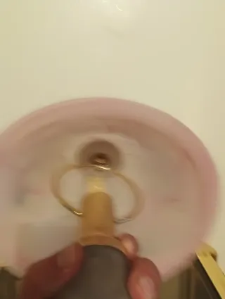 Coppia Lampade Murano Vetro e Metallo Oro Rosa