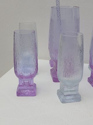 Caraffa e bicchieri Murano vintage