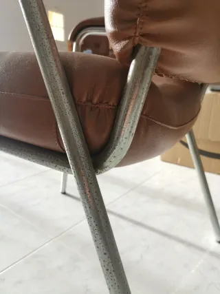 (se vende el pack de 3) Sillón de oficina piel mar