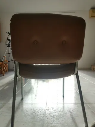 (se vende el pack de 3) Sillón de oficina piel mar