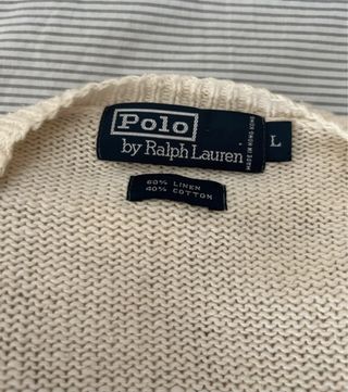 Maglione Polo Ralph Lauren Beige V-Neck Taglia L