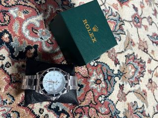 Reloj Rolex Plata y Blanco