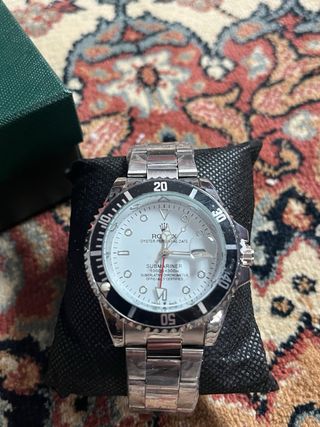 Reloj Rolex Plata y Blanco